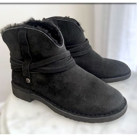 UGG Pasqual Winter Shearling Suede Boots Size 5 - Picture 4 of 9